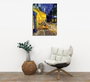 Wallity Lienzo Decorativo Café terraza por la noche 30 x 40 cm